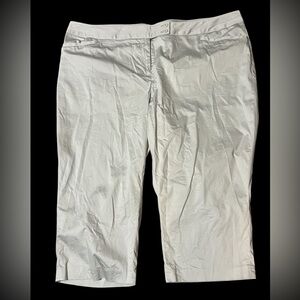 Lane Bryant Beige Cropped Pants size 28